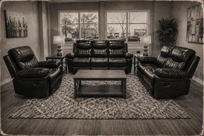 Premium Leather Recliner Living Room Set – Free Delivery, View more