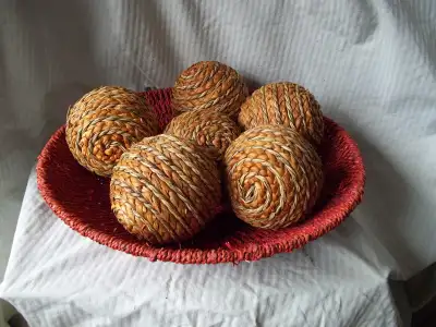 6 Balls and Basket - Weaved, View more