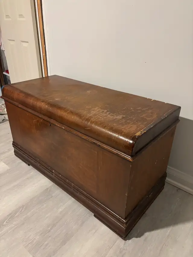 Real Wood - Antique Vintagey Ottoman - Storage Chest, Storage in Hutches & Display Cabinets in City of Toronto - Image 8