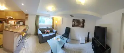 Fully Furnished,  Bright, Modern Basement Apartment for Rent