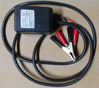 12-Volt DC 500mA AC Adapter for Power Supply or Battery Charger with Alligator Clips - Legacy analog...