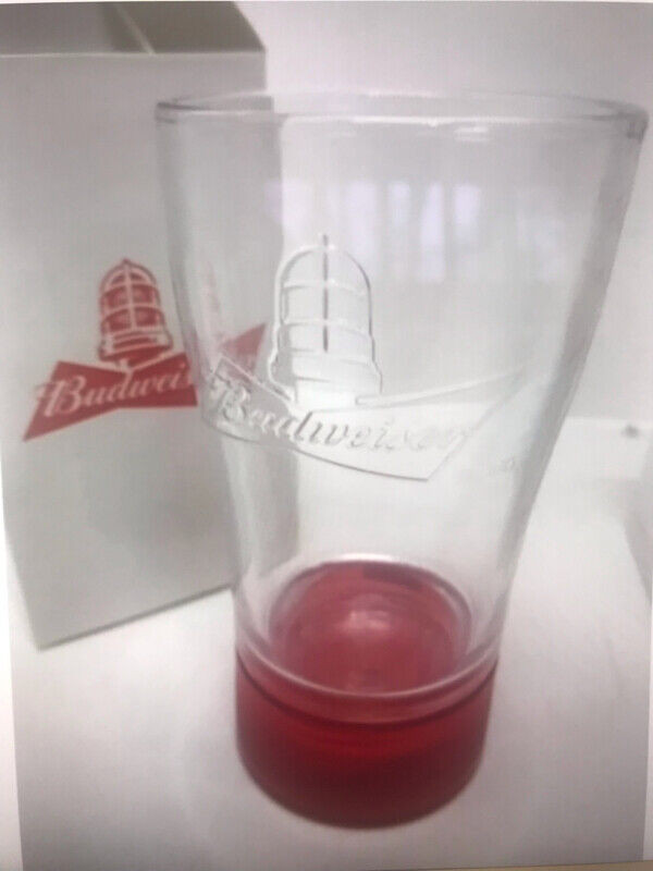 3 NEW BUDWEISER RED LIGHT GLASSES in Arts & Collectibles in Mississauga / Peel Region - Image 2