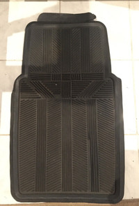 4 pieces Rubber Car mats. 2 Black big, 2 Grey small