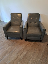 Recliners, Grey $50 each