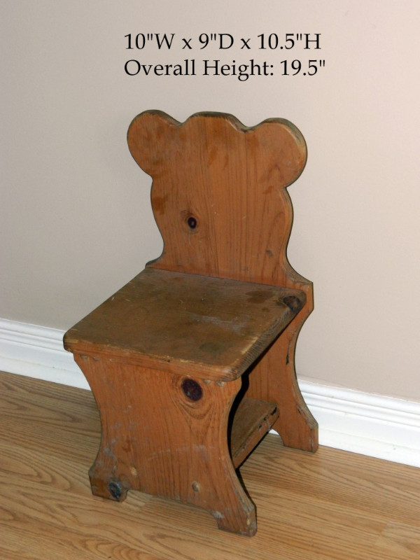 Antique Bear Chair & Circle Of Life Stand in Arts & Collectibles in Oshawa / Durham Region