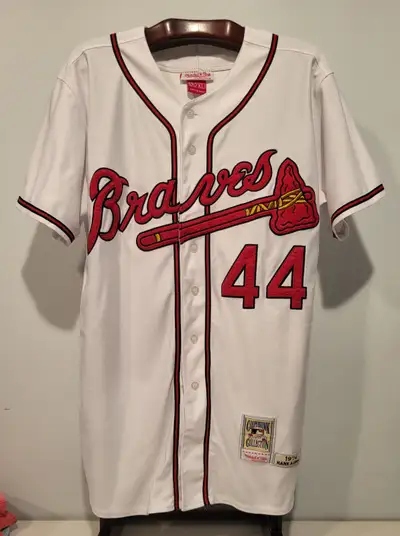 MITCHELL & NESS HANK AARON 1974 ATLANTA BRAVES JERSEY 52 XXL, View more