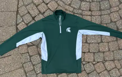 Embroidered Michigan State 1/4 Zip Pullover Men Sz  L, View more