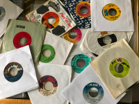 Hundreds of soul 45’s northern  to funk to disco to modern
