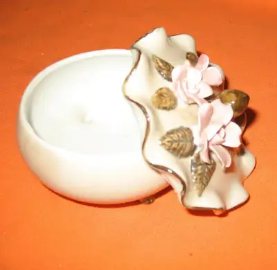 Jewelry Trinket Box Flowered 3D Made In Japan Vintage 60s, View more