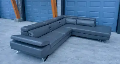 Modern grey sectional couch for sale,Free Delivery , View more