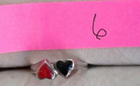 Double heart ring  /  Size 6