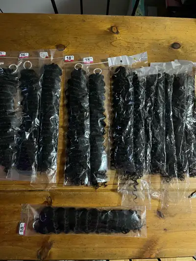 Crochet Hair Bundle – Human Hair & Synthetic – Deep Wave & Curly, View more