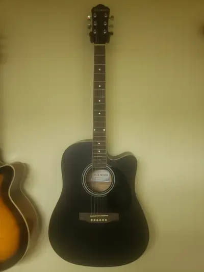 Black cutaway 6 string acoustic $275, View more