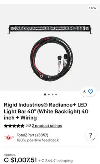 Rigid light bar 40” radiance plus