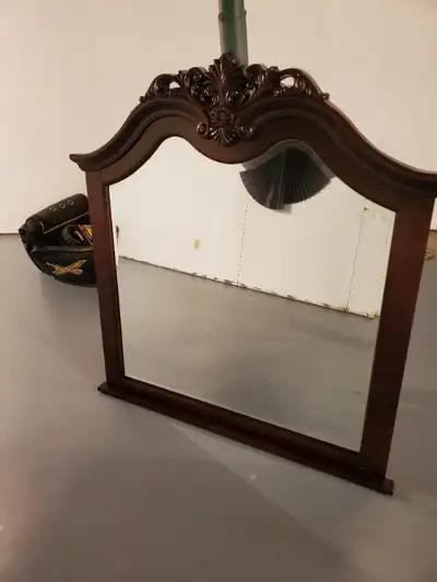 CHERY WOOD FRAMED MIRROR., View more