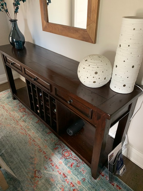 Beautiful Solid Wood Sideboard with Built-In Wine Rack, Like New in Hutches & Display Cabinets in Muskoka - Image 3