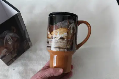 Ceramic Travel Mug  - Medley in Gold