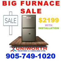 WINTER SALE FOR FURNACES WITH INSTALL AND WARRANTY