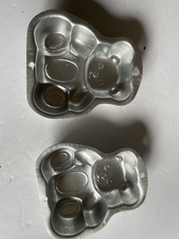 metal bear molds set of 2 