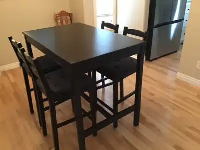 IKEA Bar Table and 4 Stools, View more