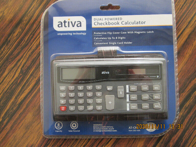 Ativa Checkbook calculator in General Electronics in St. Catharines