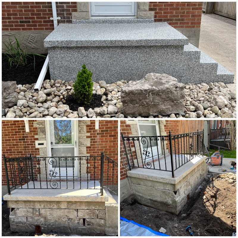 Concrete, concrete repairs, overlays, epoxy & parging Brick, Masonry