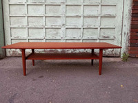 Table de salon scandinave en teck mid century moderne 60's