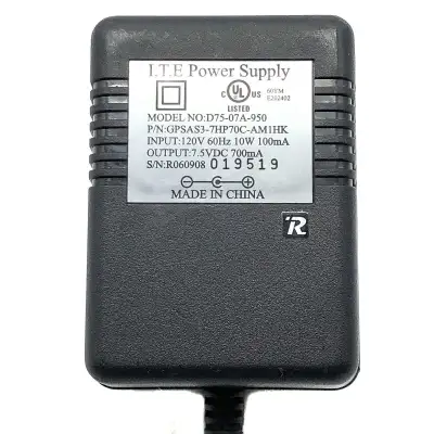 D75-07A-950 7.5V 700mA AC Adapter, View more