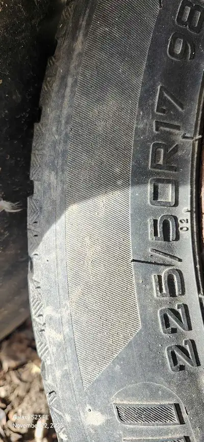 Winter tires 225 50 r17 off a kia rondo on rims
