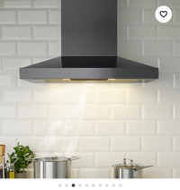 *New* IKEA Range Hood -VINSTGIVANDEwall mounted - black Stainles