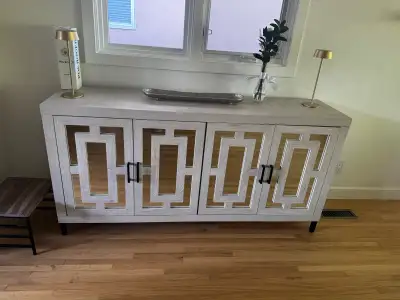 Modern 4-Door Sideboard / Buffet Cabinet – Excellent Condition, View more