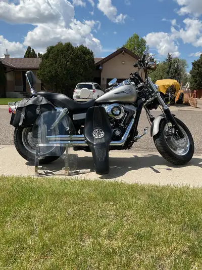 Beautifully kept 2008 Fatbob. Stored inside since new. Bike rides and runs very well. New tires that...