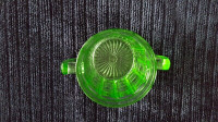 Uranium Glass Shaving Mug/Sugar Bowl