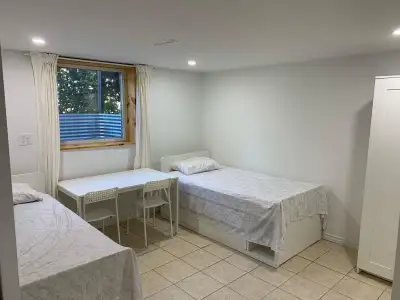 2 MONTHS ONLY (Jul 1 - Sep 6) Large Brand New Basement Room – Fully Furnished | Kipling & Westhumber...