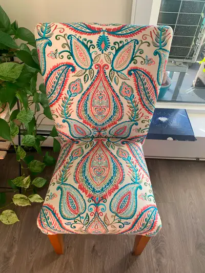 4 colourful dining room chairs, View more