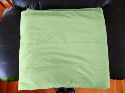 Couvre-lit vert pâle (200cm x 229cm) pour lit double standard, View more