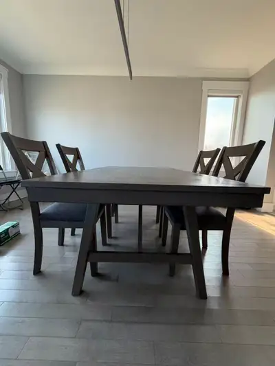 Solid wood dining table + 4 chairs, View more
