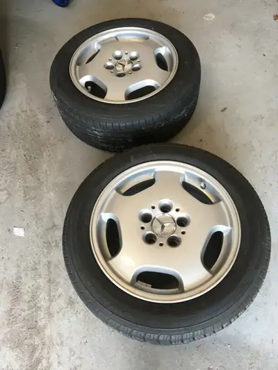 used benz rims monoblock tires 205 55 16 yoko treads 80precents 750 obo
