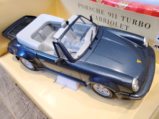 1:16 Diecast Tonka Polistil Porsche 911 930 Turbo Cabriolet Blue in Arts & Collectibles in Kawartha Lakes - Image 3