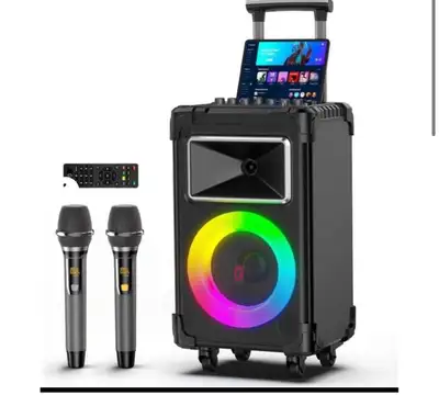  JYX KARAOKE MACHINE WITH 2 MICS, 10" WOOFER new, View more