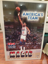 Magic Johnson 1992 Dream Team Poster