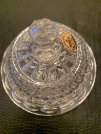 ANTIQUE BOHEMIAN CRYSTAL BUTTER DISH