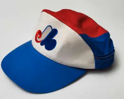 Rare vintage Montreal Expos snapback that opens to a visor hat, View more