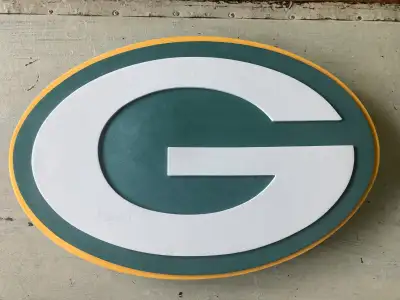 Green Bay Packers 3D Foam wall decoration.  In very good shape., View more