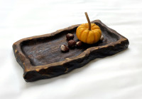 WOODEN TRAY 2 live edges, rustic style decor B31