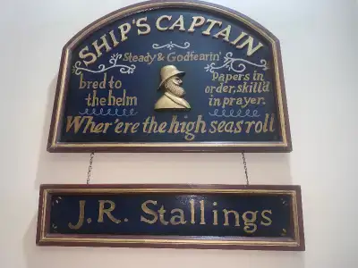 vintage nautical theme High Seas Ship's Captain wood sign carved wood sign with 3d lettering etc, ba...