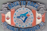 Toronto Blue Jays Back to Back World Series Belt Buckle #/10000