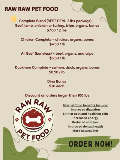 Raw dog Food, View more