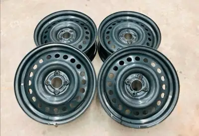 4 - 16" steel wheels In mint condition. Bolt pattern; 4 lugs x 100mm. Center bore; 60.1mm dia. Fit d...