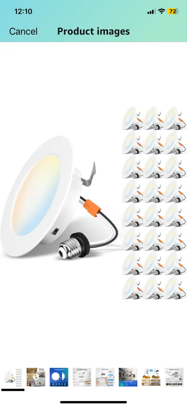 New 24pk LVWIT 4 Inch 5CCT LED Downlight, 7W 700 Lumens Dimmable in Indoor Lighting & Fans in Hamilton - Image 2